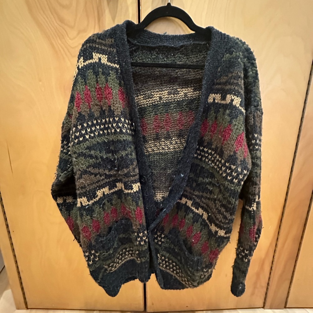 Cozy Multicolor Knit Cardigan